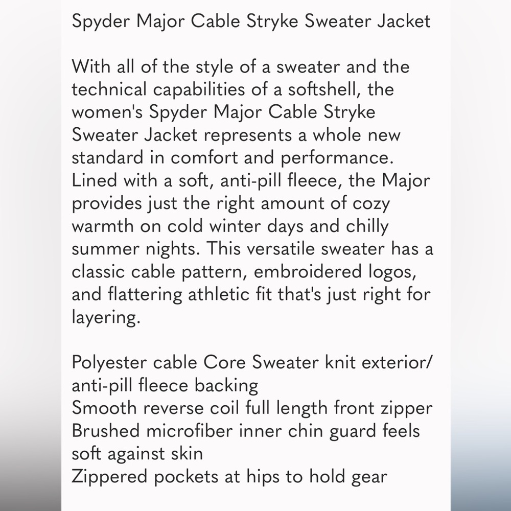 Spyder major cable jacket - Picture 7 of 7
